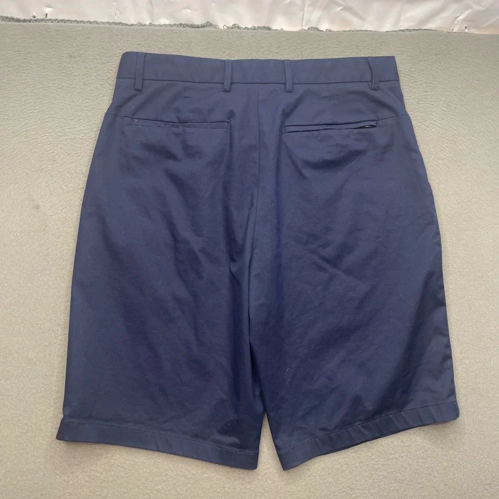 Banana Republic Men Emerson Short Navy Blue Cotton Blend 30 Slim Chino Preppy
